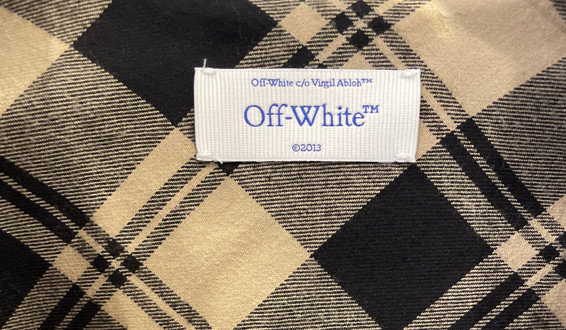 Off White Used Off-White Embroidered Checked Cotton Flannel Shirt - 224251502