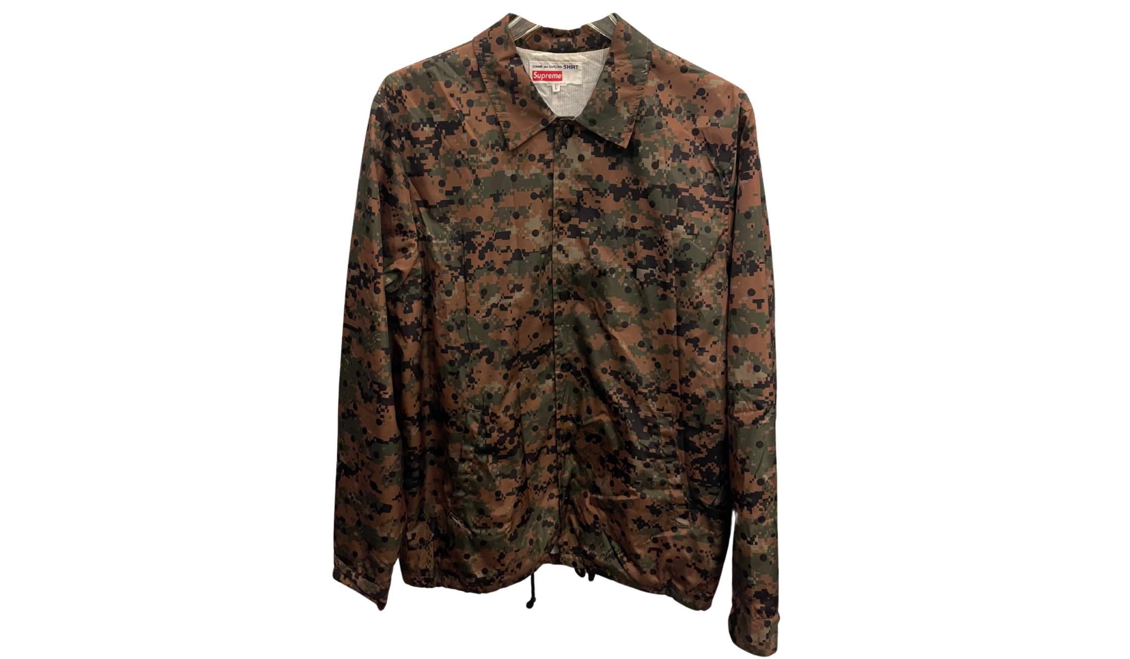 Used Supreme X Comme Des Garçons SHIRT Green Camo Coach Jacket 