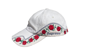 nike Used Supreme Roses 6-Panel Cap White - 625251809