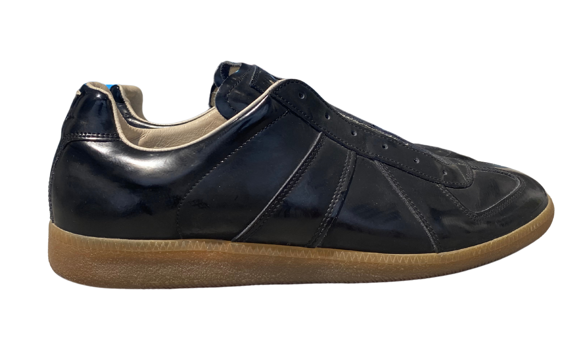 Maison Margiela Used Maison Margiela Replica Sneakers Black Patent Leather - test