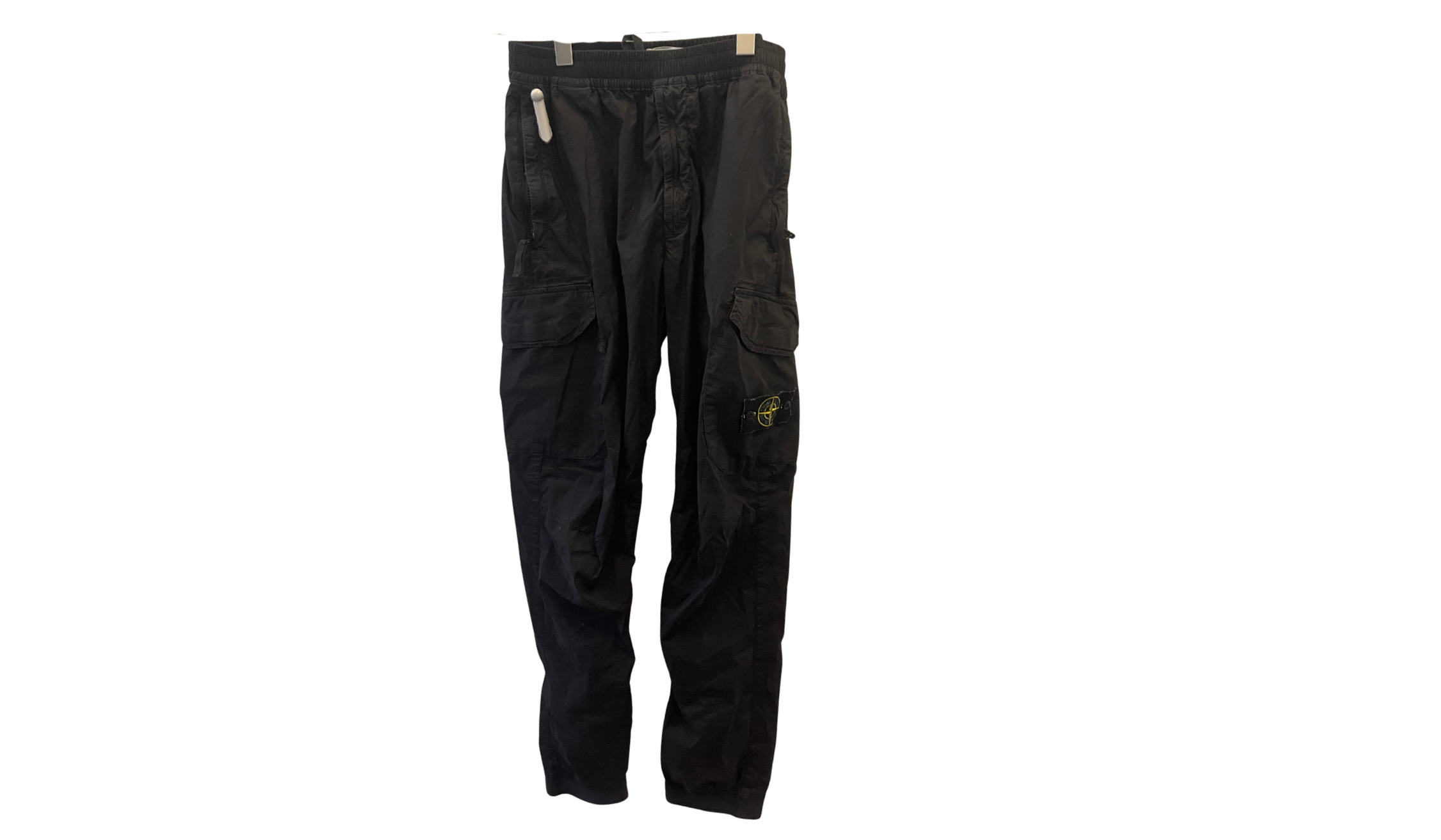 nike Used Stone Island Black Cargo Joggers with Cuff - test