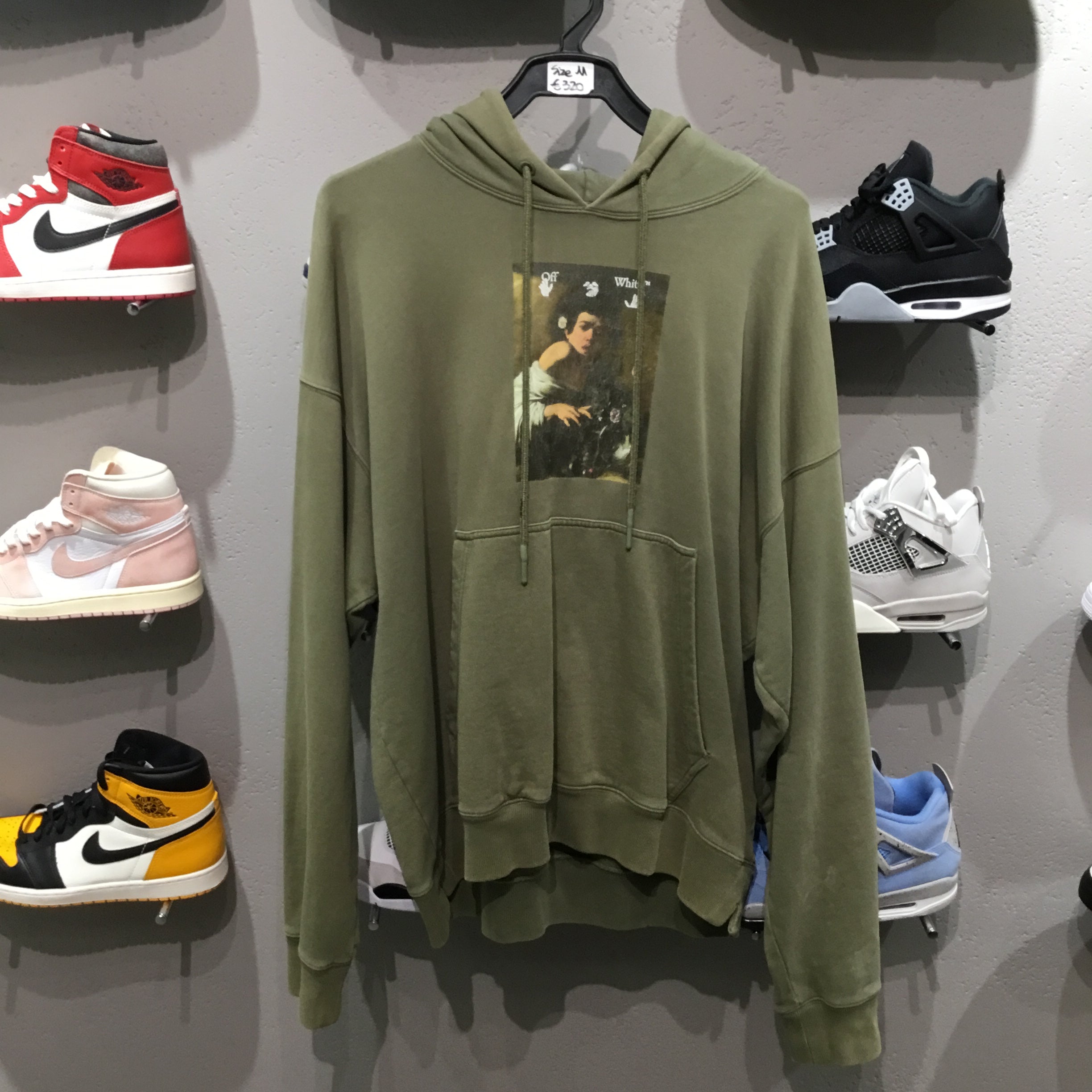 Used off-white olive hoodie