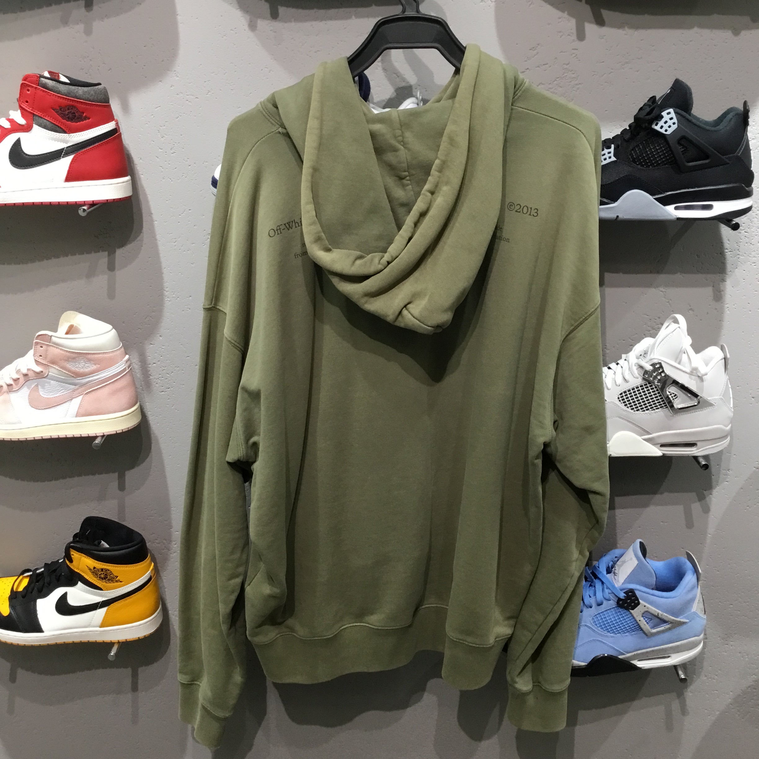 Used off-white olive hoodie