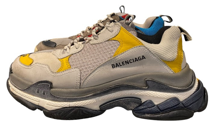 nike Used Balenciaga Triple S Split White Grey Yellow Red - test