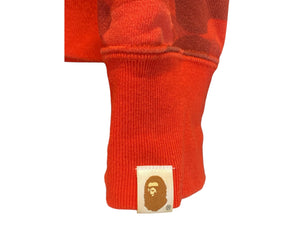 Bape Used Bape red shark hoodie single sleeve camo - 529261815