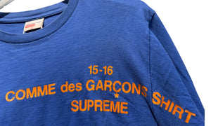 nike Used Supreme Comme Des Garcons Long Sleeve Tee Orange - test