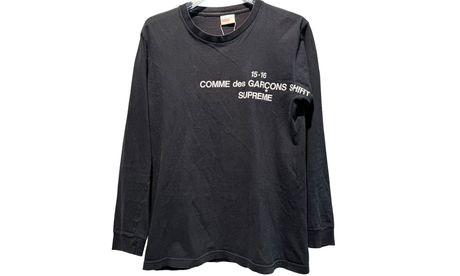Used Supreme Comme Des Garcons Long Sleeve Tee Black (test