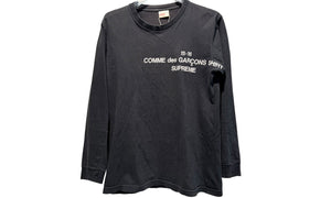 nike Used Supreme Comme Des Garcons Long Sleeve Tee Black - test