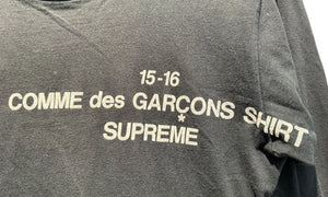 nike Used Supreme Comme Des Garcons Long Sleeve Tee Black - test