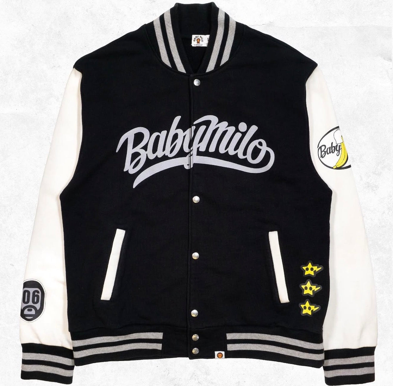 BABY MILO スタジャン 黒/白 Used Baby Milo '06 Varsity Jacket (test) - HYPEBEASTBALTICS