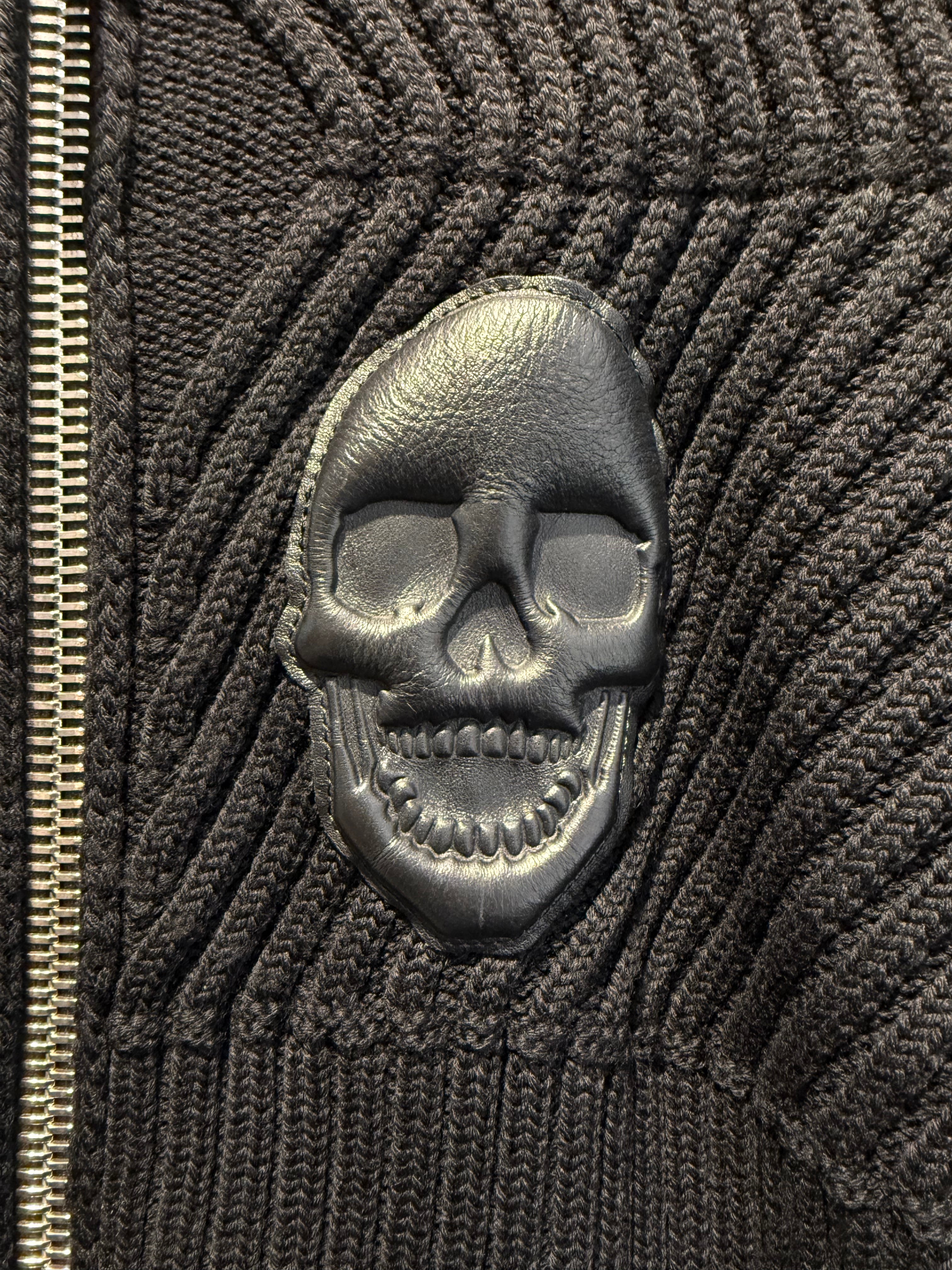 Used Phillip Plein Black Skullhead Cardigan