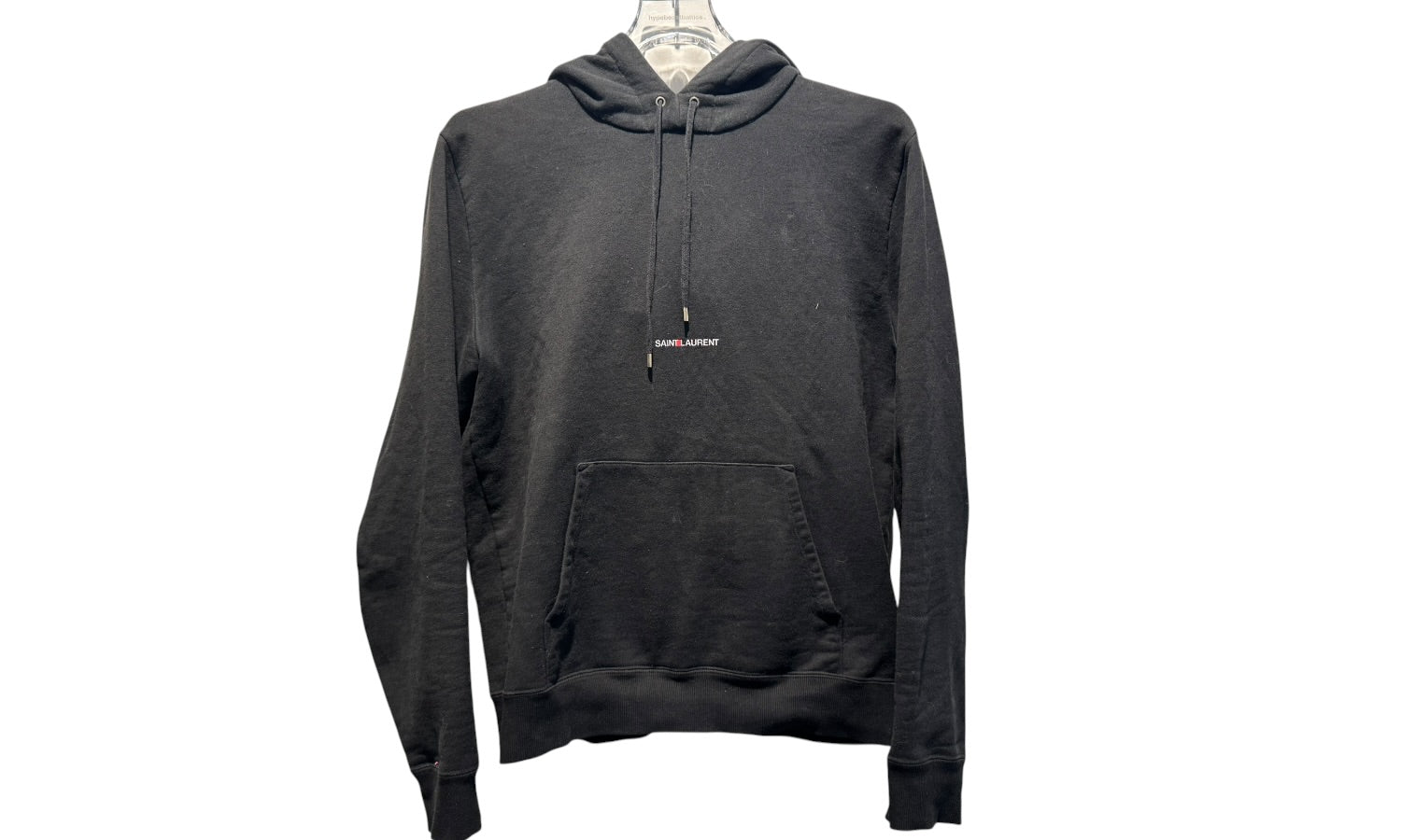 YSL Used Saint Laurent Paris Black Small Logo Hoodie - test