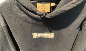 Supreme, Burberry Used Supreme Burberry Box Logo Hooded Sweatshirt Black - 826251625