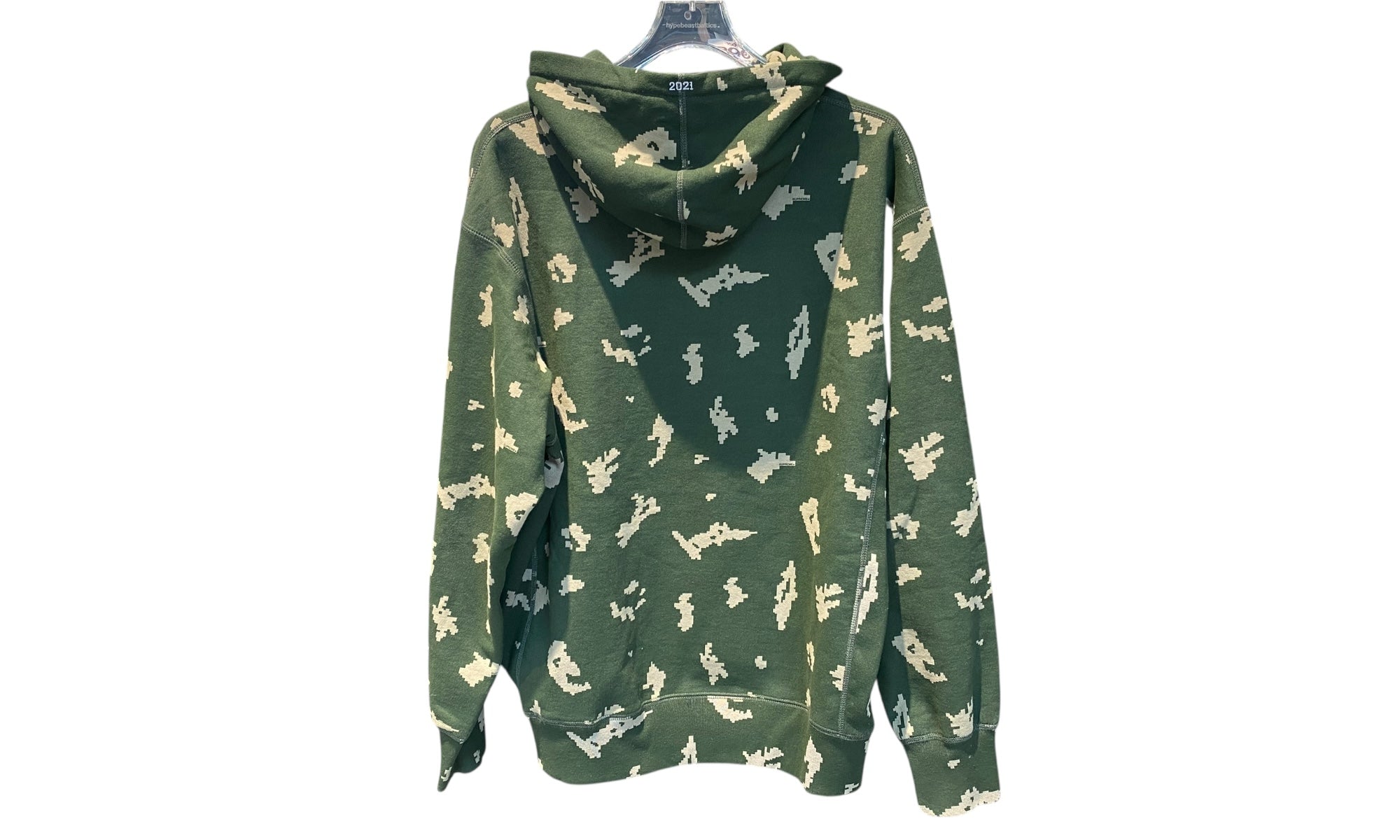 Supreme Used Supreme Hoodie Cotton Green Camouflage - 829251703