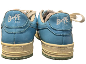 Bape Used A Bathing Ape Bape Sta Patent Leather Blue White - 1I70-291-001-SAX