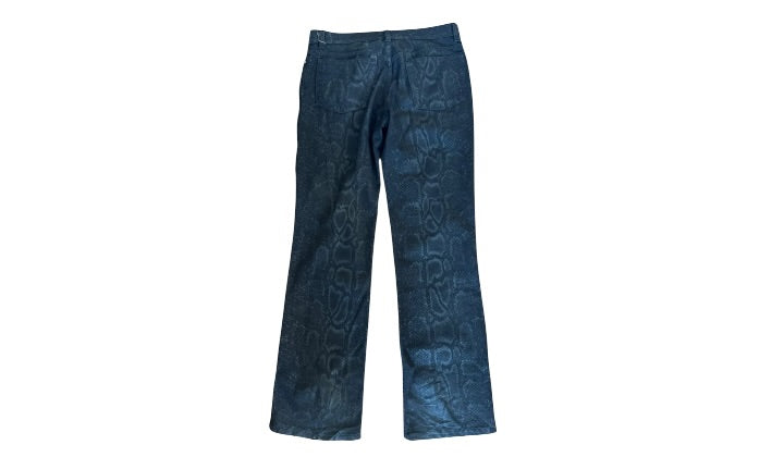 nike Used Roberto Cavalli Snake Gltter Print Black Jeans - test