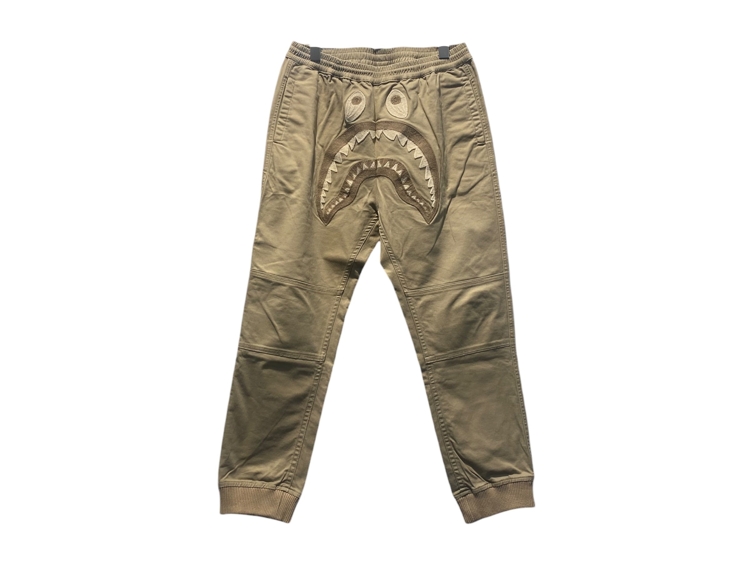 A Bathing Ape Used Bape Shark Joggers Beige - test
