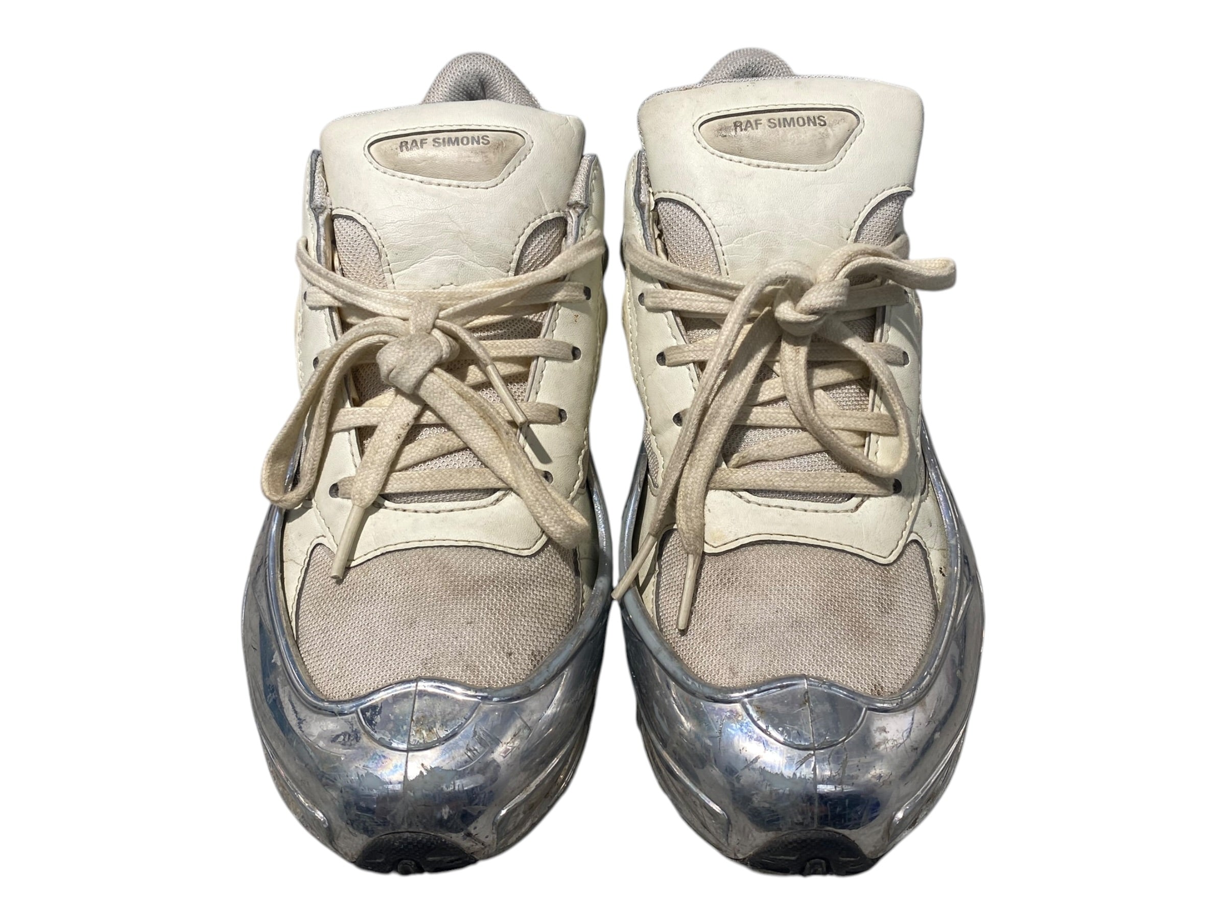 Used Ozweego Raf Simons Cream White Silver Metallic