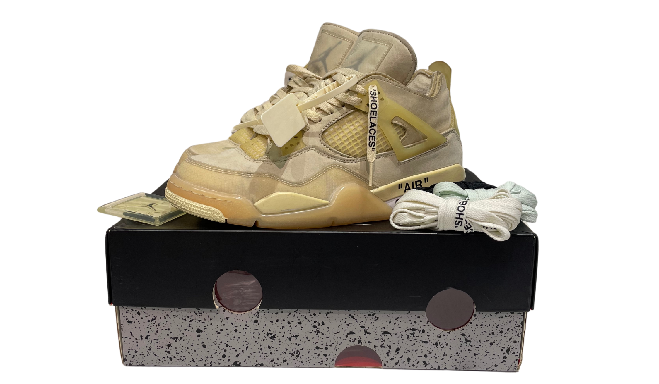 Air Jordan Used Jordan 4 Retro Off-White Sail (Women's) - CV9388-100