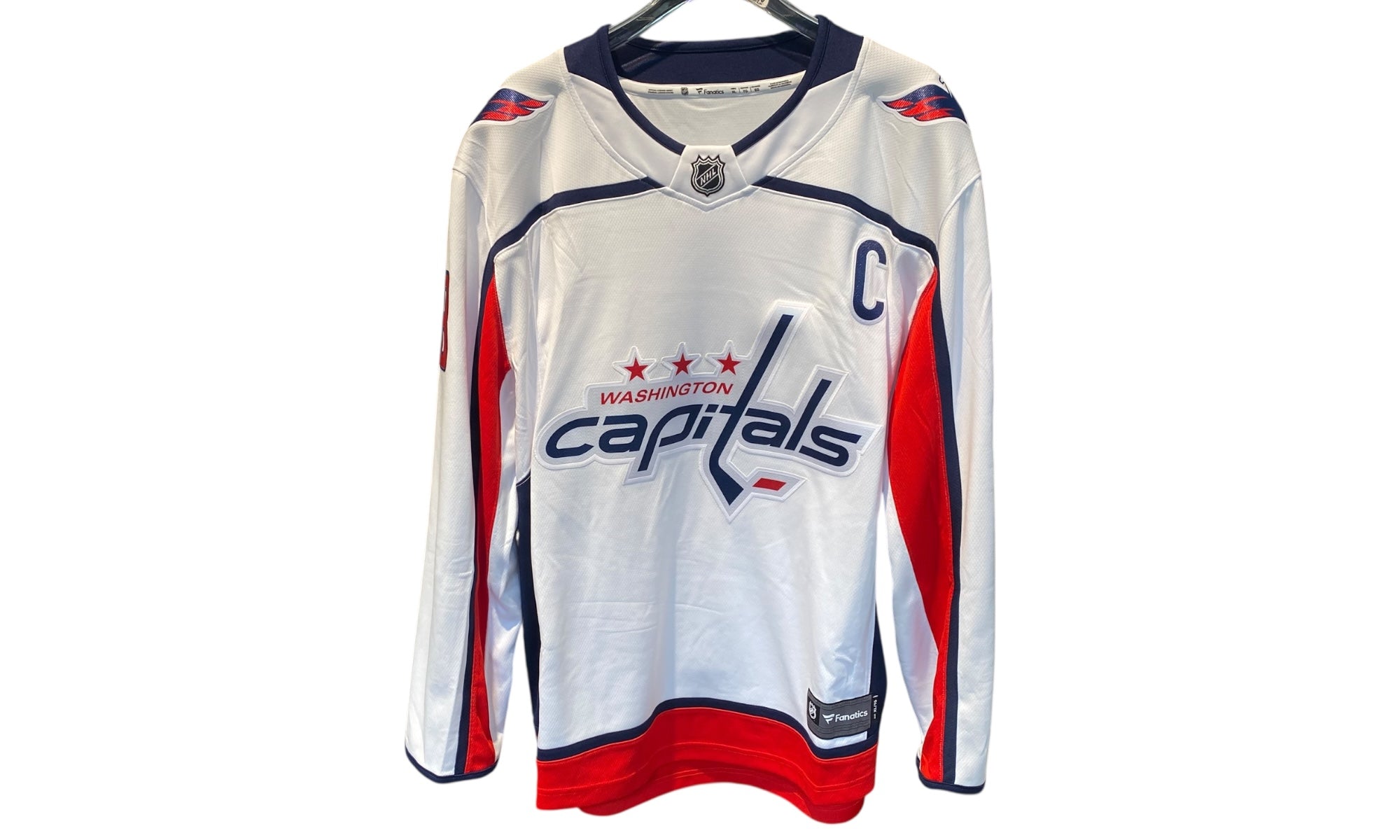 Used Washington Capitals NHL Captain Jersey Ovechkin #8 (test