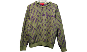Supreme Used Supreme S Repeat Sweater Olive - 1229251146