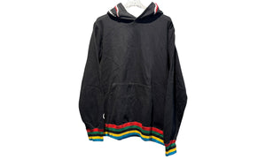 A Bathing Ape Used Bape Line Rib Pullover Shark Hoodie Black - test