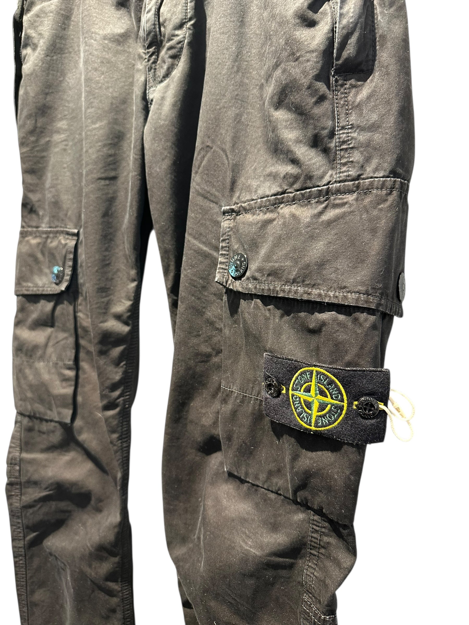 nike Used Stone Island Black Cargo Pants - test