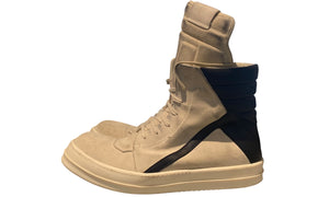 Rick Owens Used Rick Owens Men's Suede Geobasket  in Milk/Black - 804251400