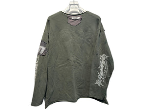 BIGBADKIDS Used Big Bad Kids Green Patches Long Sleeve - BBK