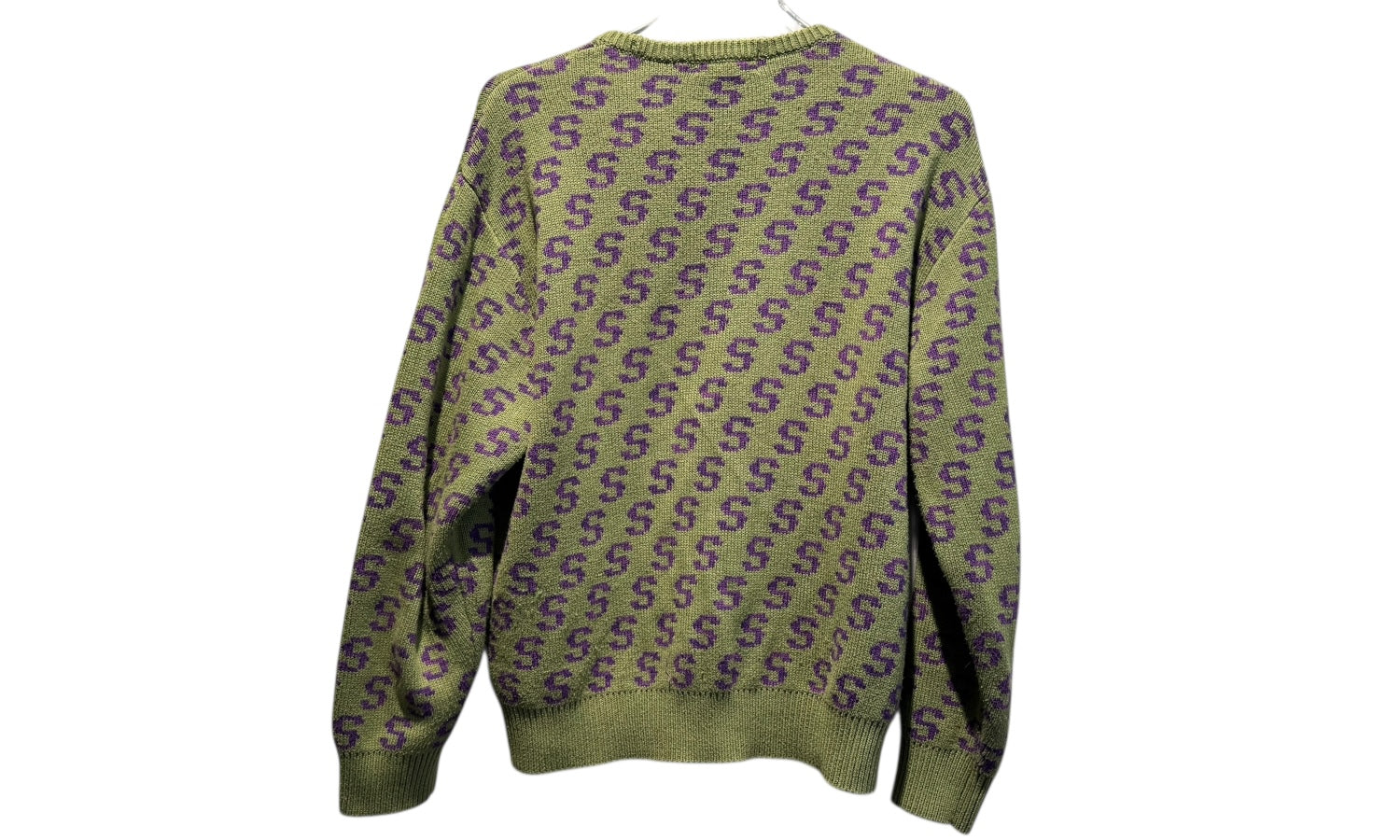 Supreme Used Supreme S Repeat Sweater Olive - 1229251146
