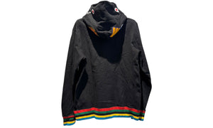 A Bathing Ape Used Bape Line Rib Pullover Shark Hoodie Black - test