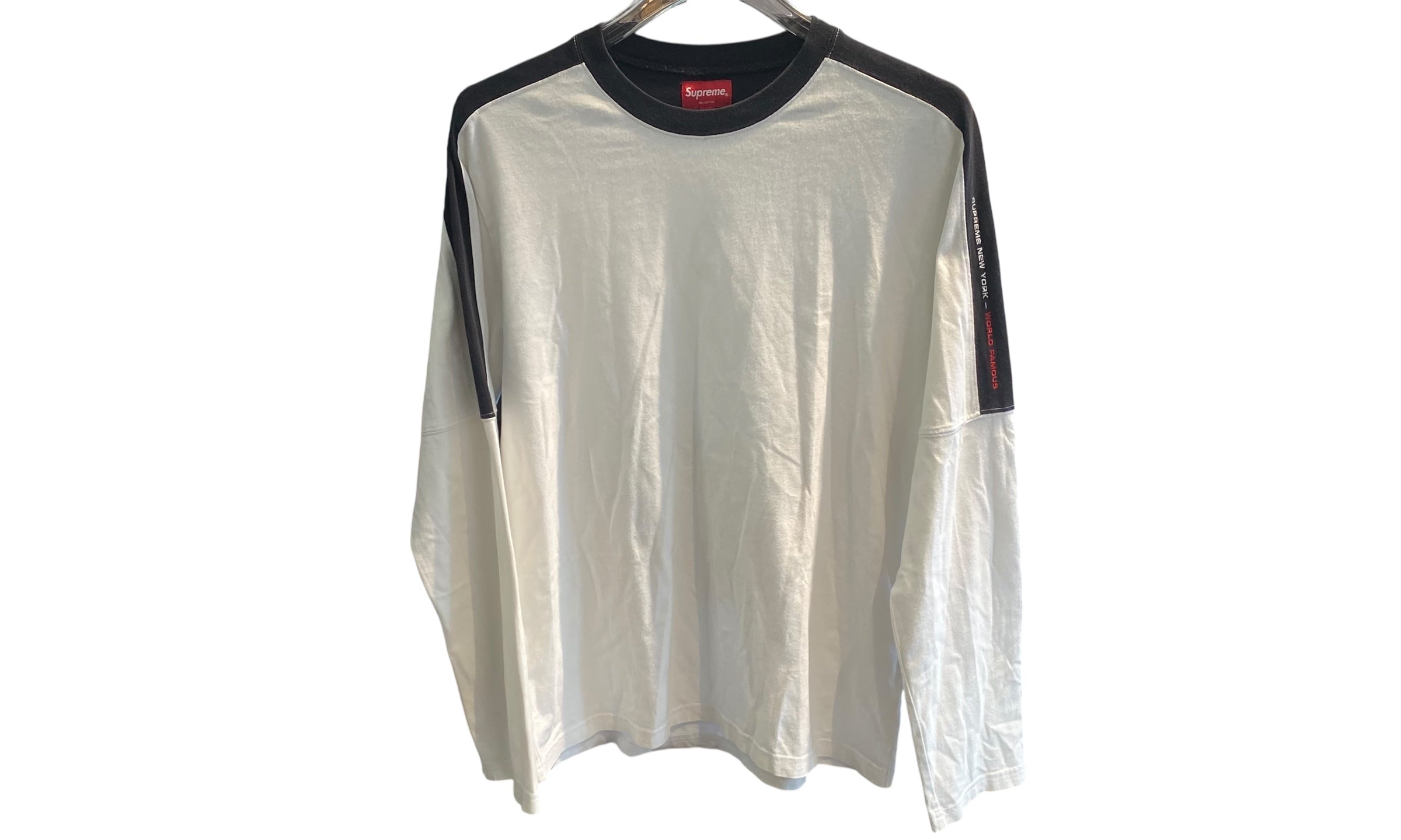 Supreme Used Supreme Paneled S/L Top White Black - 809251541