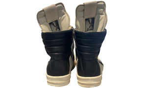 Rick Owens Used Rick Owens Men's Suede Geobasket  in Milk/Black - 804251400