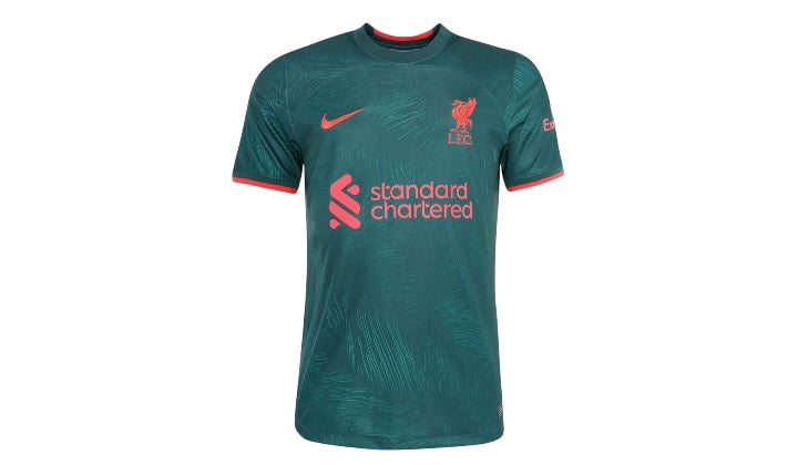 Liverpool Third Kit 22/23 Green/Red Player Version