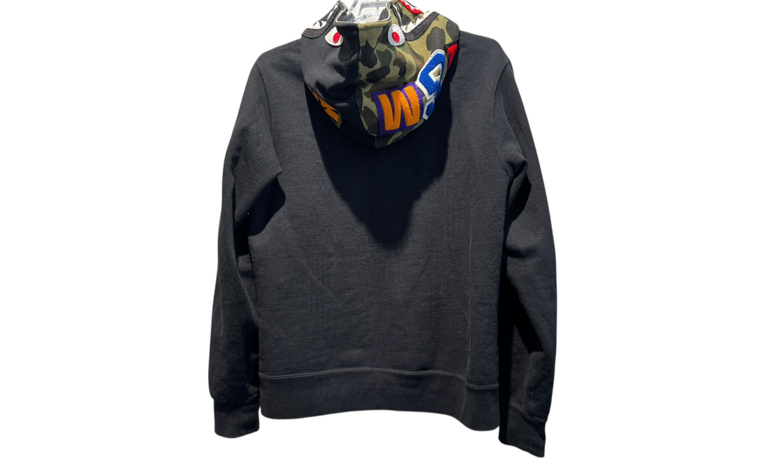 A Bathing Ape Used Bape Camo Full Zip Hoodie Black - test