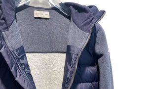 Moncler Used Moncler Tricot Cardigan Navy Gray - TRICOTCARDIGAN