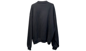 Balenciaga Used Balenciaga Crest Chest Embroidered Black Sweatshirt - 1028251601