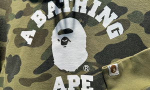 Bape Used Bape Bathing Ape Camo Ape Head Print Hoodie - 1228251302