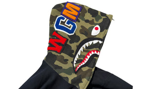 A Bathing Ape Used Bape Camo Full Zip Hoodie Black - test