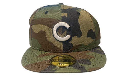 New Era Used Chicago Cubs Fitted Cap Camo - test