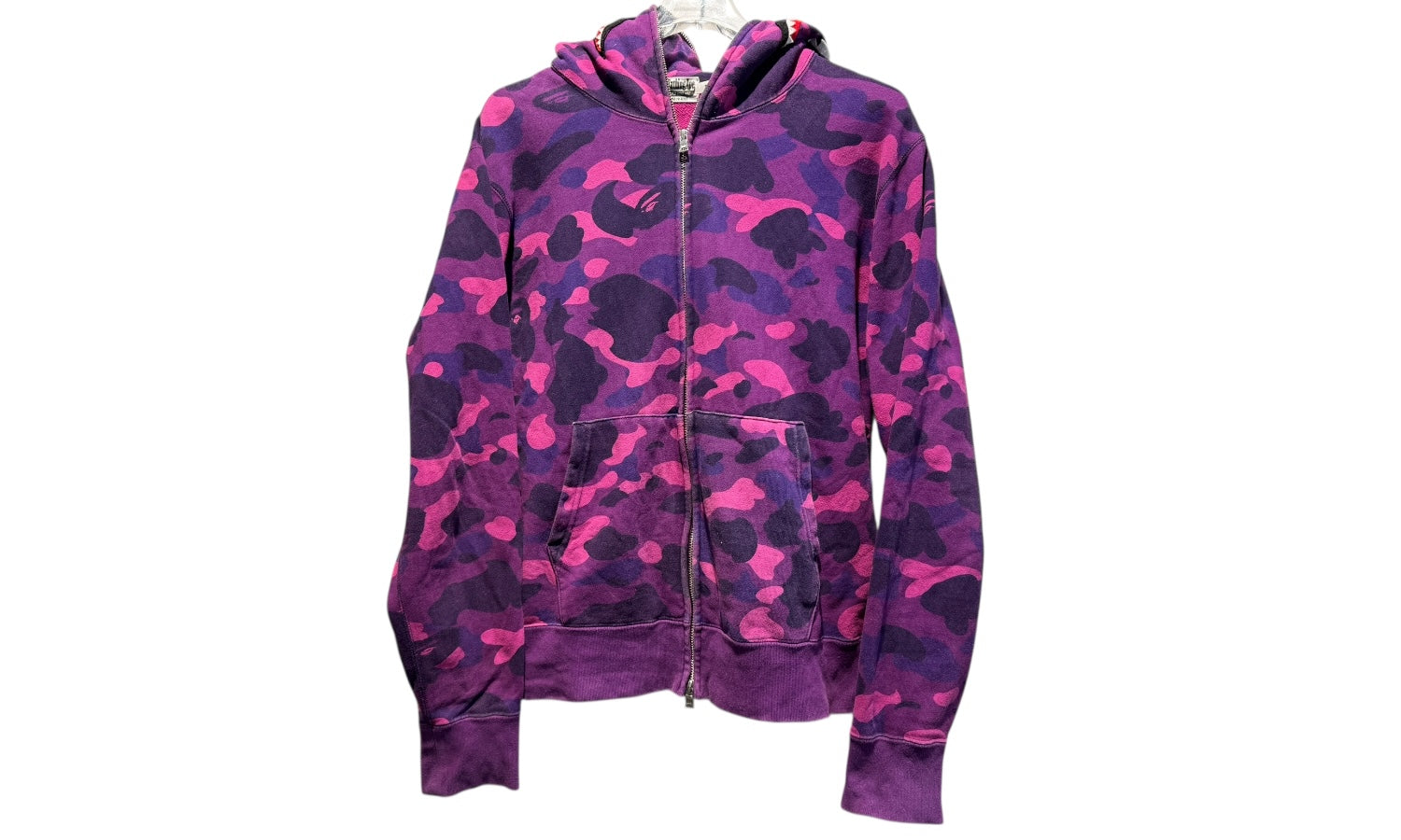 Used Bape Purple Full Zip Hoodie Black (test) - HYPEBEASTBALTICS