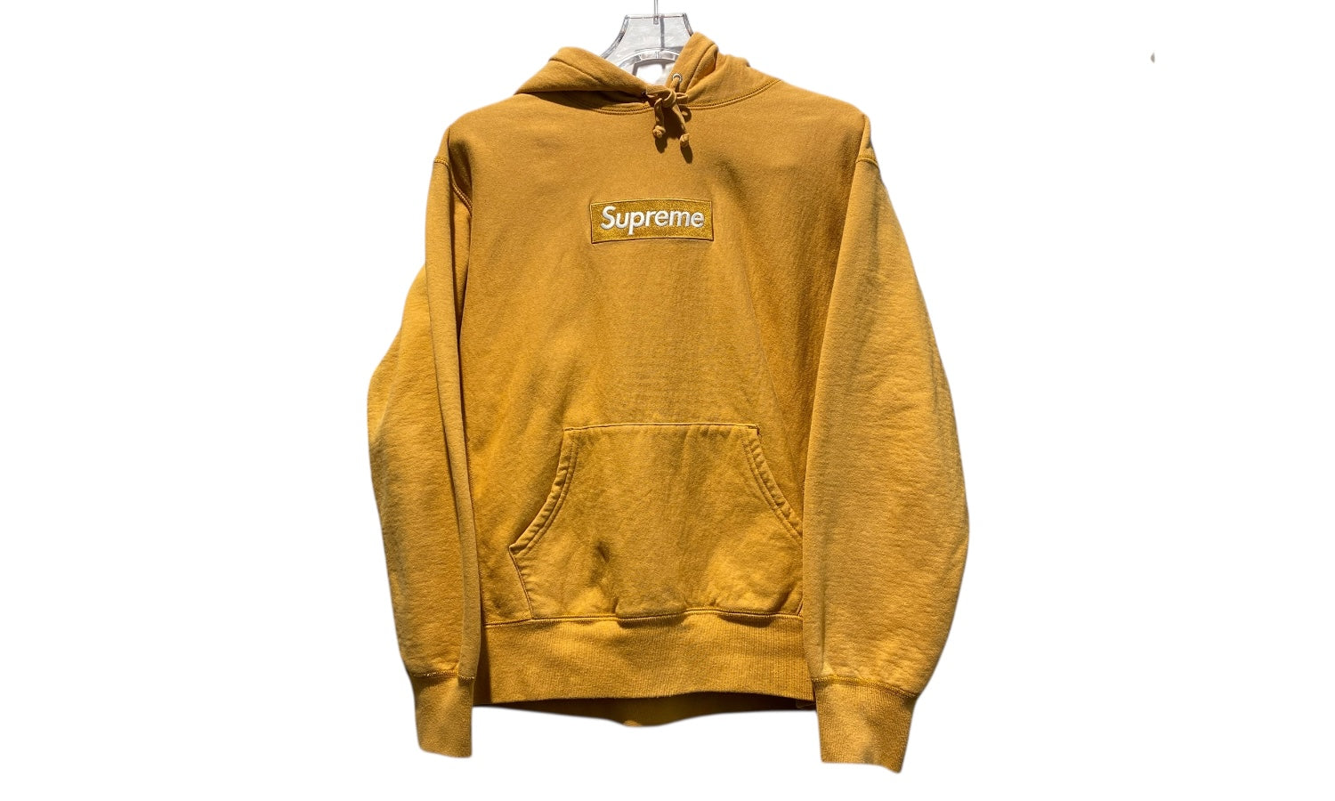 nike Used Supreme Box Logo Hoodie FW21 Mustard - 108261632