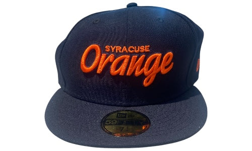 New Era Used Syracuse Orange Fitted Cap Navy - test