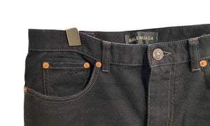 Balenciaga Used Balenciaga Split Hem Black Jeans - Balenci