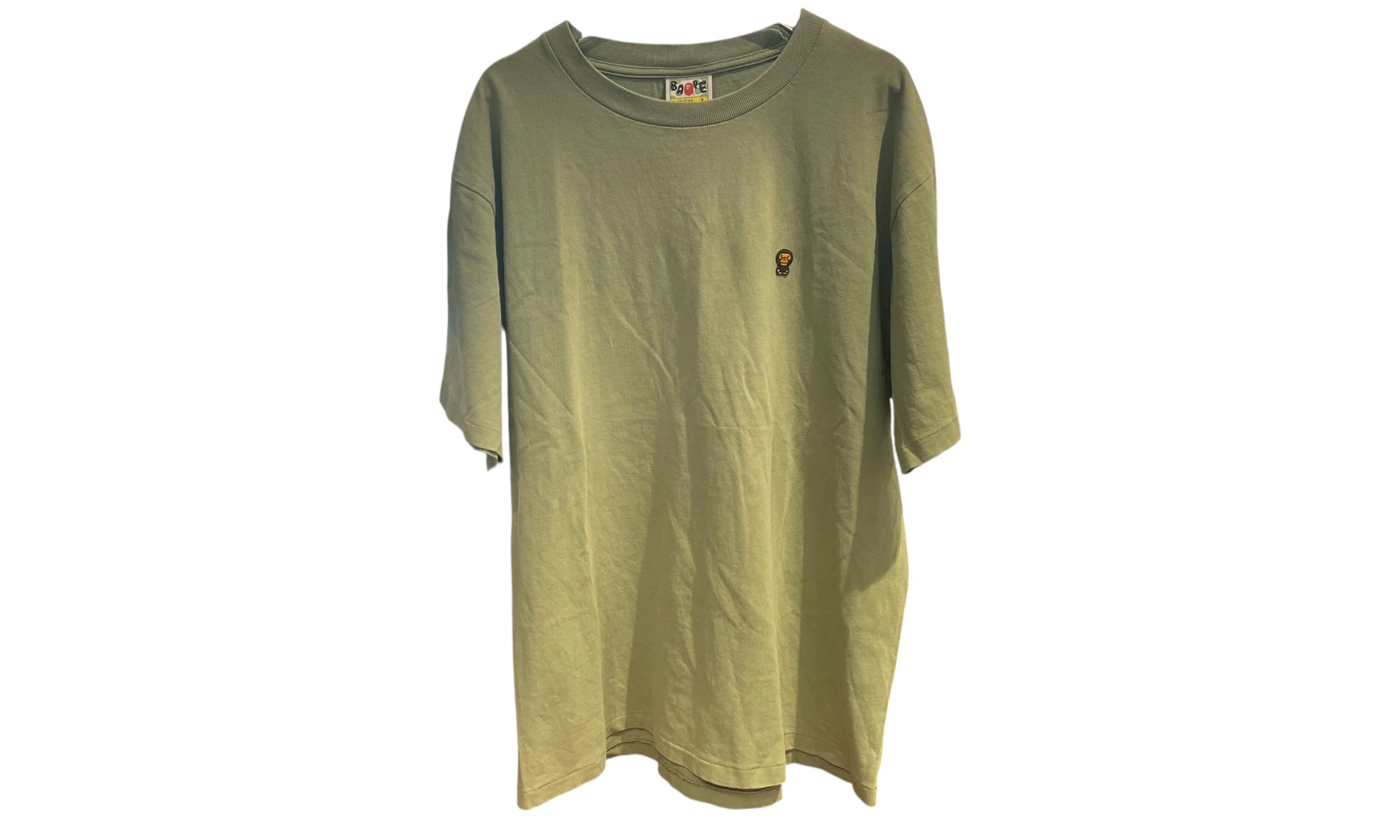 A Bathing Ape Used Bape Olive Baby Milo Small Logo Tee - test