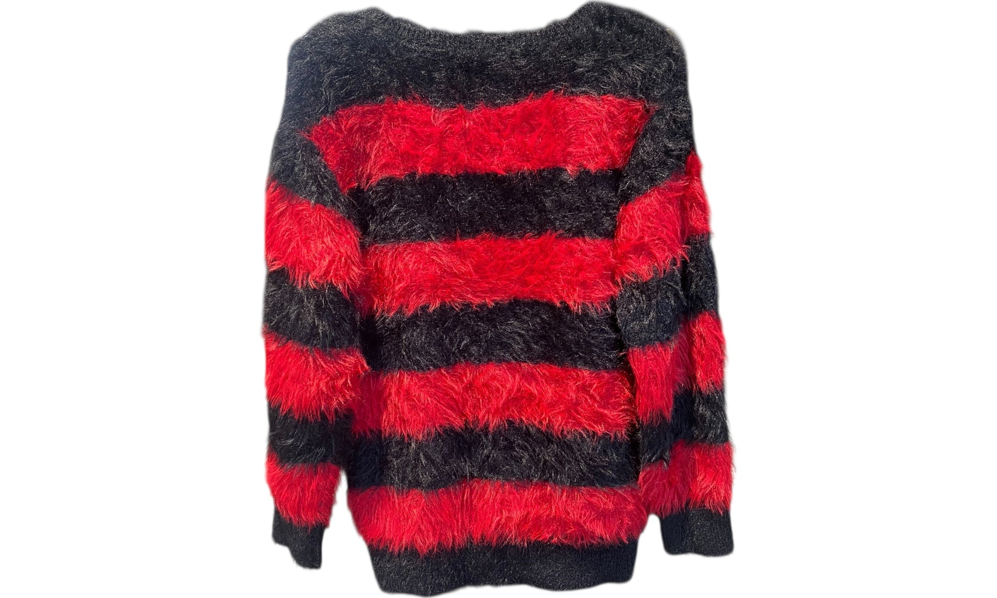 Number (N)ine Used  Number (N)ine Red & Black Mohair Kurt Cobain Knit Sweater - NN1
