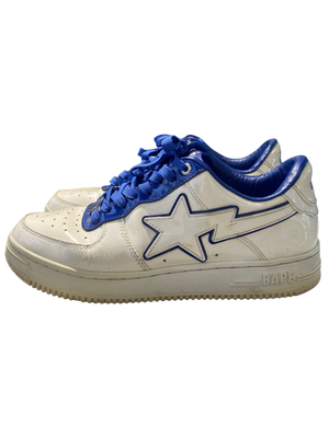 A Bathing Ape Used Bapesta Patent Leather Blue White - test
