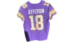 Nike Used Minnesota Vikings On Field Jersey Jefferson #18 - test