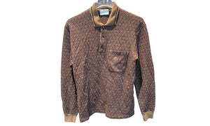 Givenchy Used Givenchy Vintage Brown Long Sleeve Wool Polo - GIvenchy