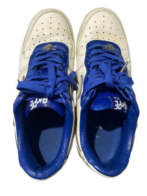 A Bathing Ape Used Bapesta Patent Leather Blue White - test